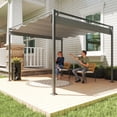 thumbnail image 2 of Outsunny 10' x 10' Outdoor Gazebo, Metal Retractable Pergola Canopy, Grey, 2 of 10