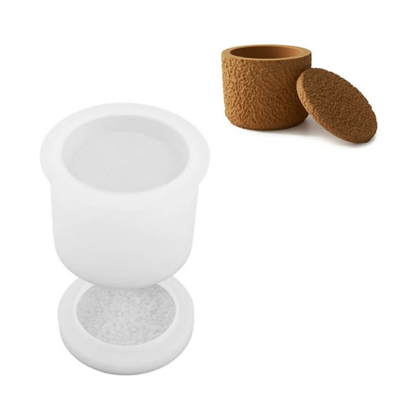 Zeiwohndc Epoxy Casting Molds Reusable Jar Silicone Mold for Candle Cup Brushes Storage