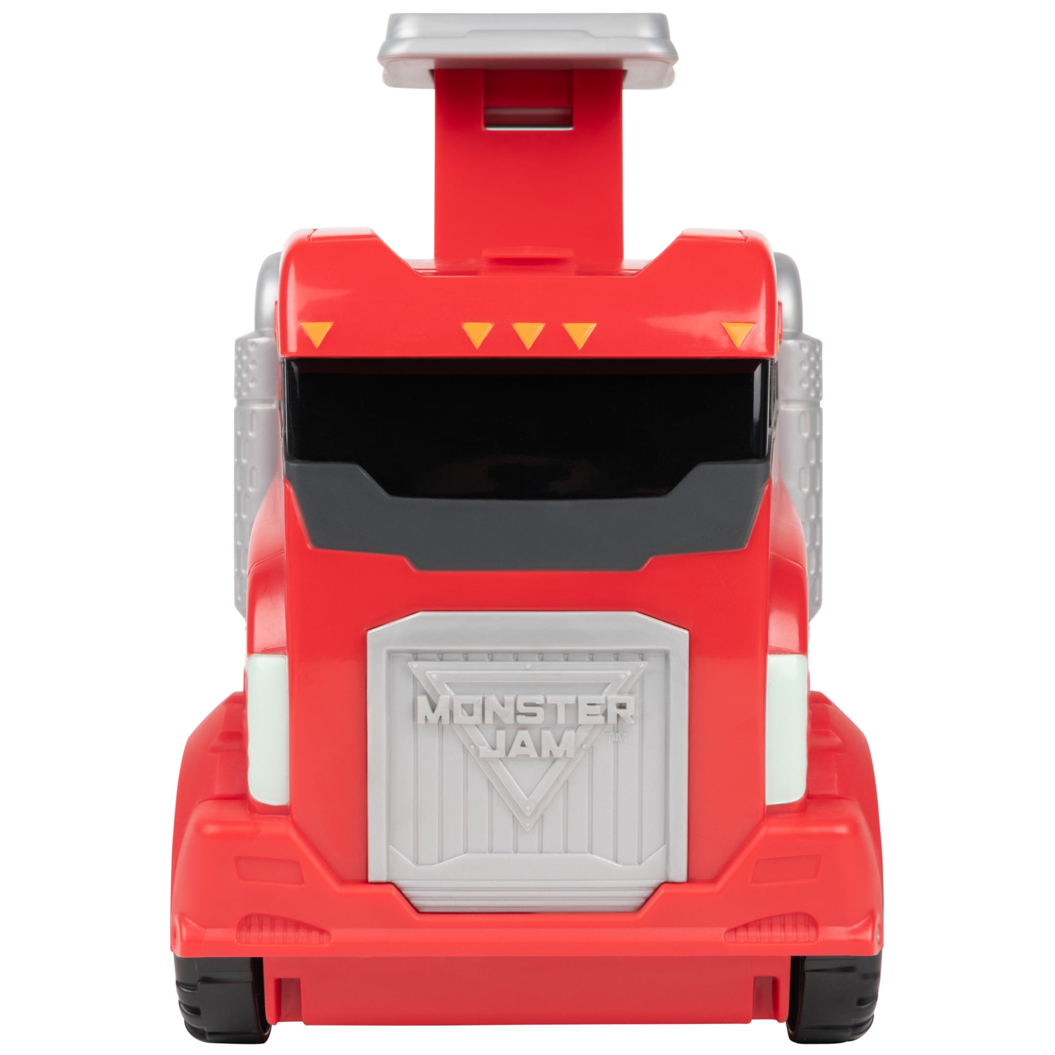 Monster Jam, 2-in-1 Launch N’ Go Hauler Playset and Storage with Exclusive Monster Truck (New)