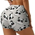 thumbnail image 2 of Vsdgher Cute Panda print Workout Shorts for Women Seamless Soft Smooth Gym Yoga Scrunch Active Exercise Fitness Shorts, 2 of 8