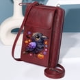thumbnail image 6 of OIDERY Crossbody Bags for Women Zipper Womens Wallet Bat Haunted Cemetery Witch  Skeleton Halloween Pumpkin Ghost Season Gifts Romantic Gifts for Wife Girlfriend, 6 of 12