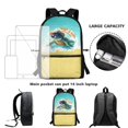 thumbnail image 6 of Uourmeti Turtle Pattern Non Fade Daypack for Travel School, Adjustable Shoulder Straps Durable Fabric Backpack Universal Matching School Backpack, 6 of 6