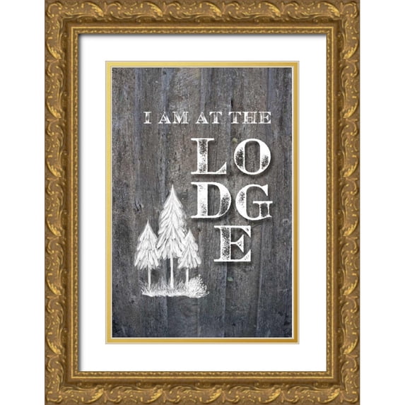 Murdock, Ramona 23x32 Gold Ornate Wood Framed with Double Matting Museum Art Print Titled - I Am at the Lodge