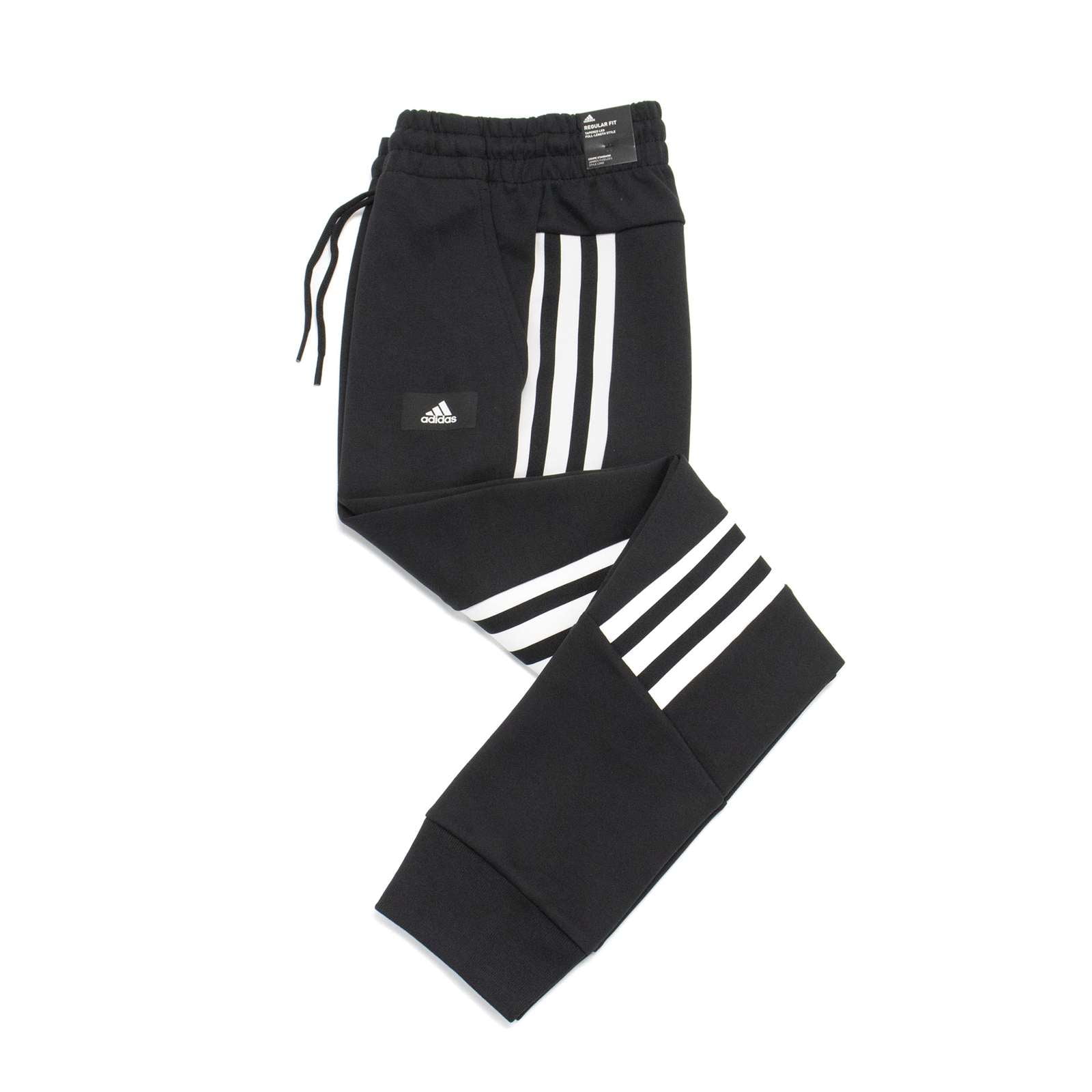 Adidas Men\'s Future Icons Three Stripes Pants, Black \\ White,2XL - US