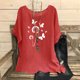 thumbnail image 2 of Vestidos Casuales Para Mujer, Blusas De Mujer De Moda Camisetas estampadas de moda para mujer, blusas casuales de lino holgadas de manga corta con cuello redondo y raglán, 2 of 7
