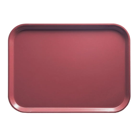 Cambro 1826410 Fiberglass Camtray® Cafeteria Tray - 25 3/4"L x 17 7/8"W, Raspberry Cream- Case of 6