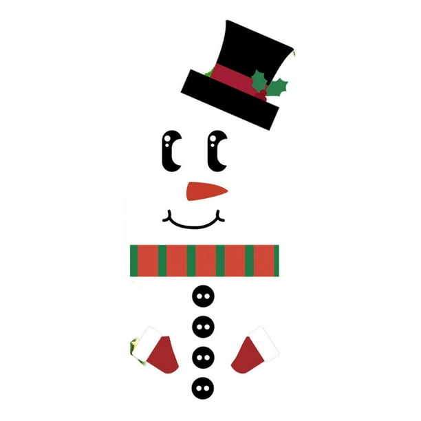 Adhesivos decorativos de Papá Noel para el hogar. Adhesivos reutilizables para fiestas navideñas.