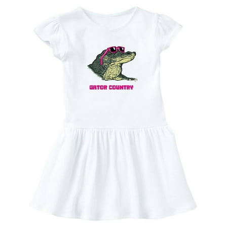 

Inktastic Gator Country Sunny Gator in Pink Sunglasses Gift Baby Girl Dress