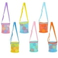 thumbnail image 5 of Swimming Pool Accessories Colorful Mesh Beach Bags Portable Foldable Sea Bag with Adjustable Straps for Toy Storage and Beach, 5 of 5