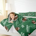 thumbnail image 5 of Manfei Rugby Sport Full Size Comforter Sets,American Rugby Games Bedding Comforter Set,Green Brown Bedding Sets For Boys Kids,Ultra Soft Home Decor Reversible,3-Piece, 5 of 9