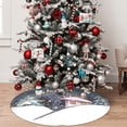 thumbnail image 5 of Sikiie Watercolor Winter Landscape For Christmas 30-48 inches {designName} Print Christmas Tree Skirt Snowman Xmas Tree Skirt with Edge Christmas Decorations for Holiday Party36", 5 of 7