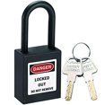 thumbnail image 1 of Wekity 6mm Lockout Tagout Locks Safety Padlock Loto Locks Keyed Differently PA Lock Out Tag Out Steel Shackle Small Luggage Padlocks Black 1PCS-0621, 1 of 5