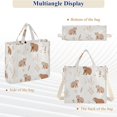 thumbnail image 6 of FORMRS Womens Corduroy Tote Bag Crossbody Shoulder Handbag with Pocket, Gray Bears, 6 of 7