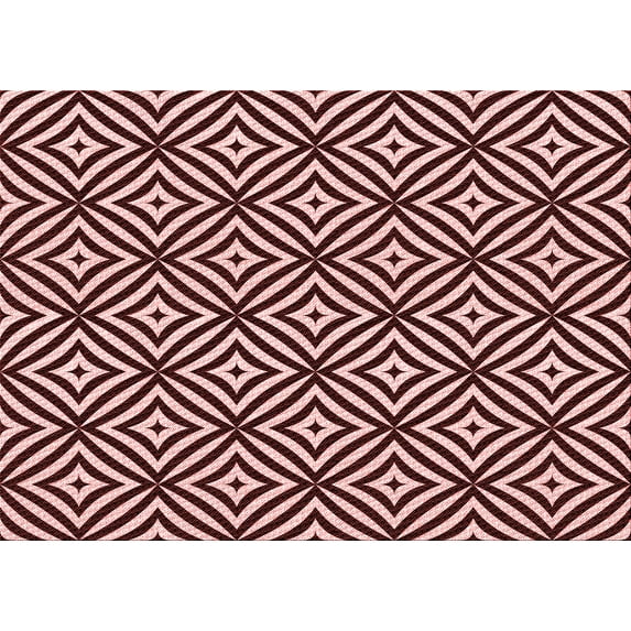 Ahgly Company Machine Washable Indoor Rectangle Transitional Pink Area Rugs, 6' x 9'