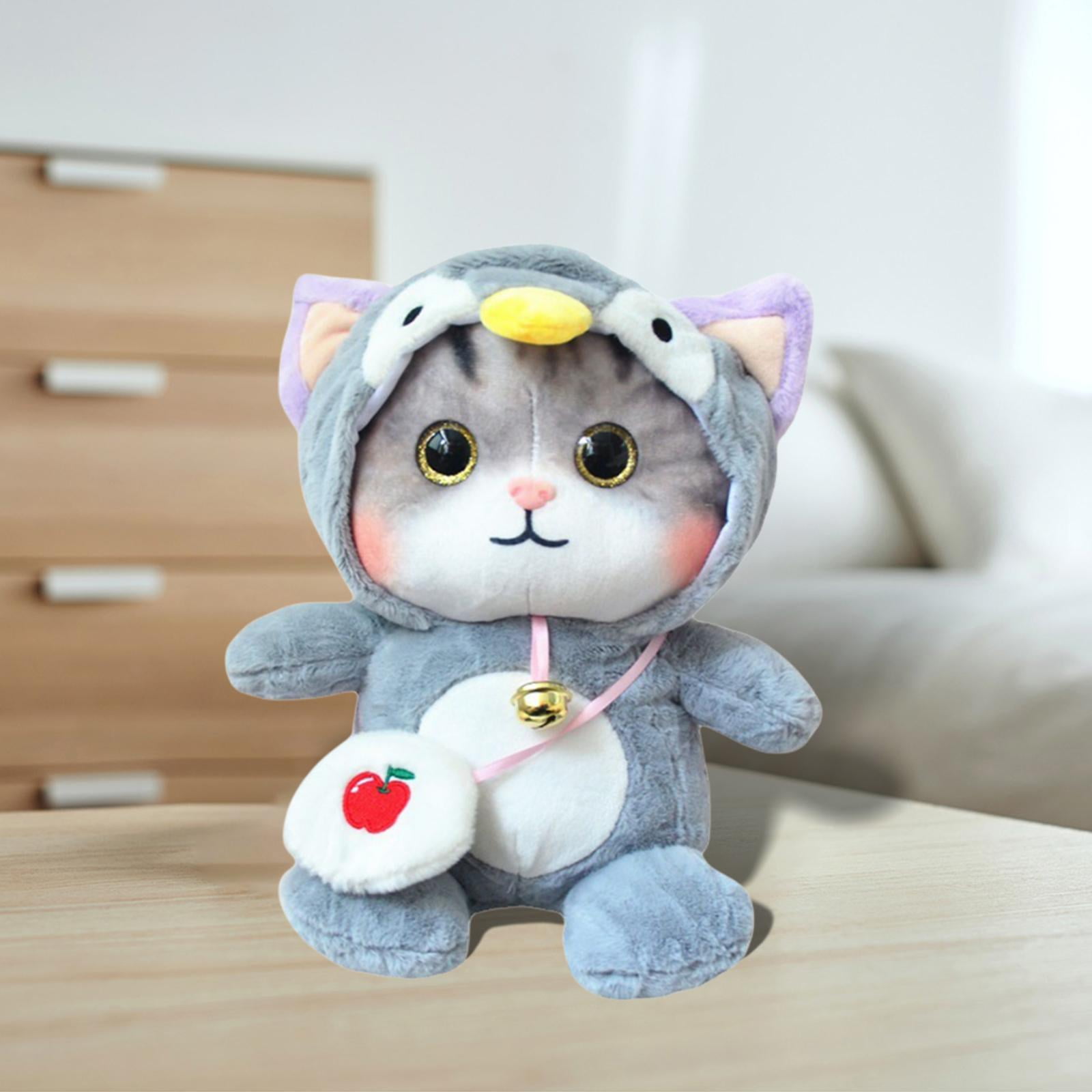 Fluffy stuffed cat on sale