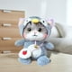 thumbnail image 5 of Peluches Animal de peluche de gato de 30 cm, cojín de almohadas rellenas, juguetes de peluche suaves, juguete de peluche de gato suave y tierno , GRIS Magideal Peluches, 5 of 7