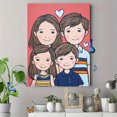 thumbnail image 4 of Qisvanset Custom Family Portrait Canvas Wall Art 15.75x11.81 Inches, 4 of 8