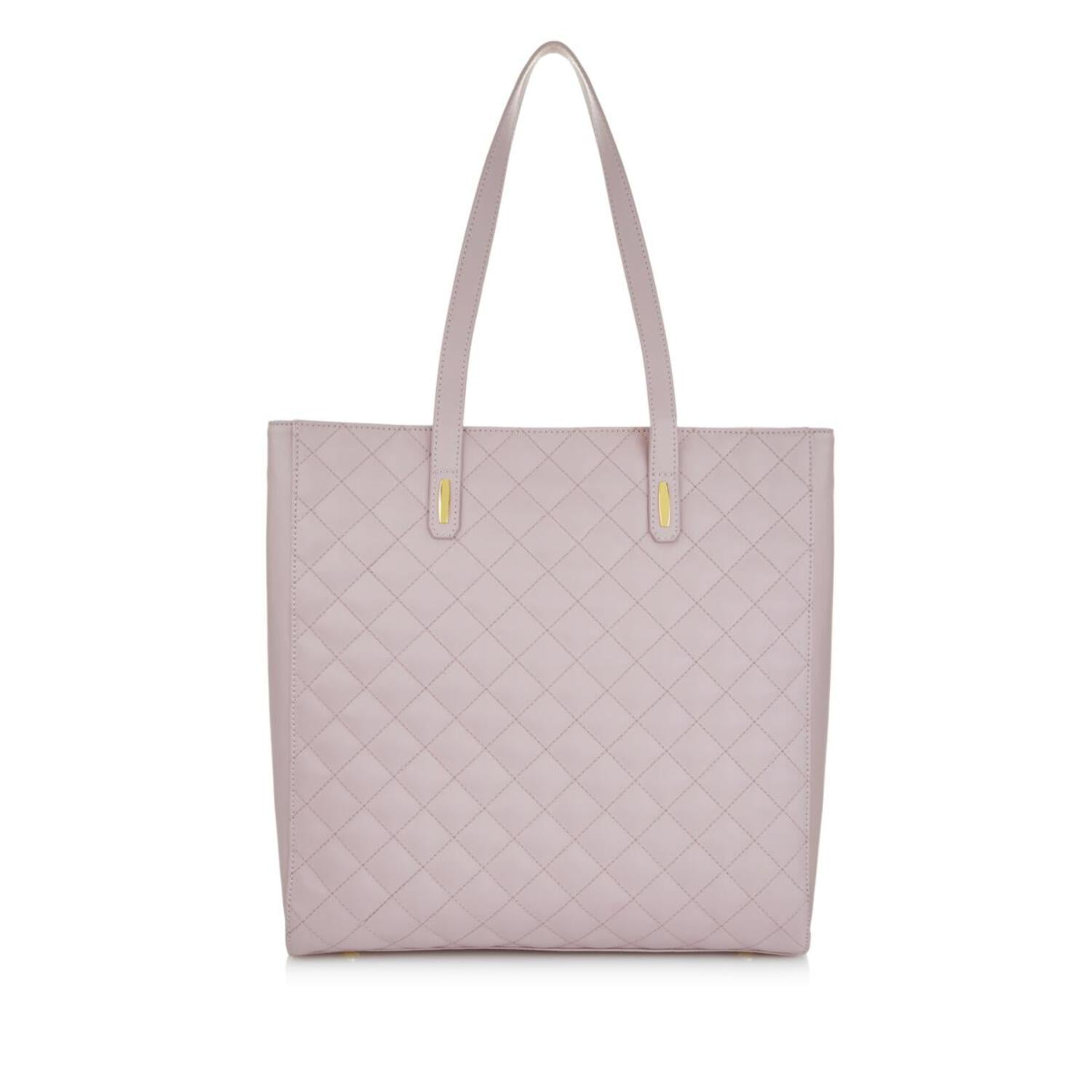 JOY IMAN Diamond Quilted Genuine Leather Tote Bag with RFID