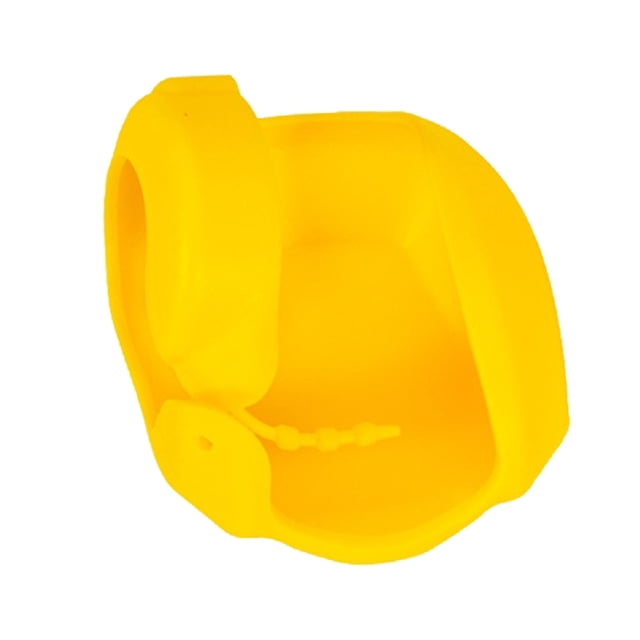 Sonducket Cubierta de rueda de caña de pescar, cubiertas protectoras, pieza protectora, carcasa de carrete de silicona de Color sólido, Pescar Amarillo Lado izquierdo