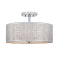 thumbnail image 4 of SAFAVIEH Vera 3-Light Chain-Link 15 in. Dia. Flush Mount, Chrome, 4 of 6