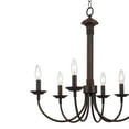 thumbnail image 4 of Six Light Rubbed Oil Bronze Up Chandelier, 4 of 7