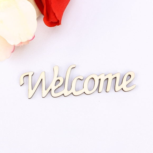 UPGRATOR 2Pcs Welcome Wall Sign Decorative Wood Beige for Thanksgiving Decor
