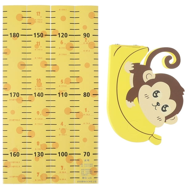 Gráfico de crecimiento Altura de la regla de la regla Altura de la altura de la caricatura Decal de pared de la tabla de crecimiento
