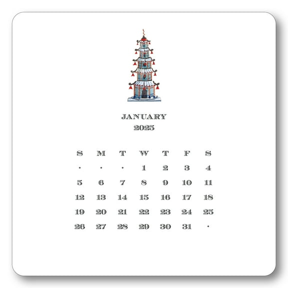 Chinoiserie Calendar with Easel