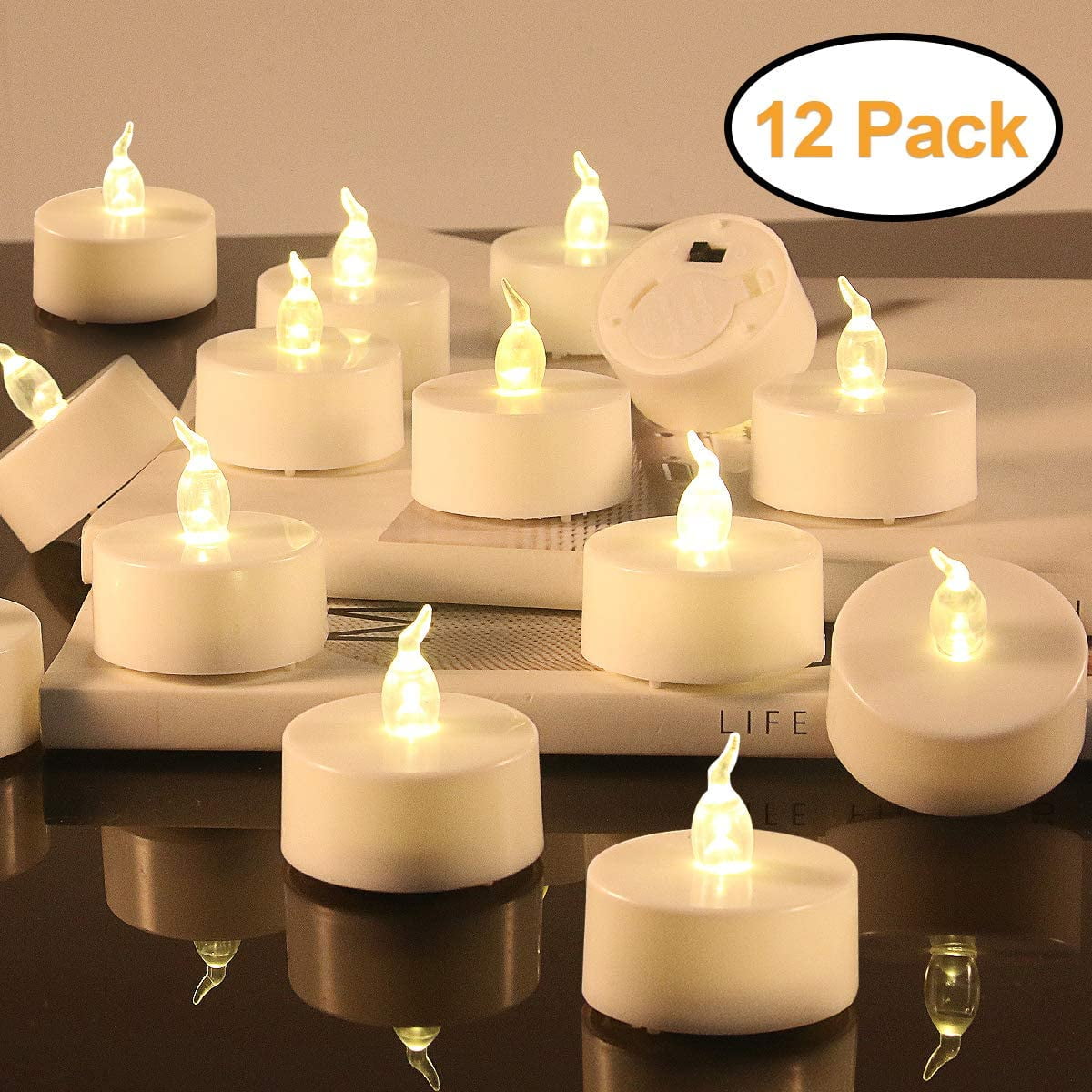 Flameless LED Tea Lights Candles Battery Operated Tealight Fake