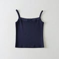 thumbnail image 4 of Jewelreauty Spaghetti Strap Tank Top Women Cotton Sleeveless Slim Fit Crop Tops Casual Basic Cami Shirts (S, Navy), 4 of 9