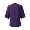 thumbnail image 5 of JoveMarine Women's Post-Surgery Short Sleeve Top with 4 Pockets Solid Color Round Neck Shirt Comfortable Recovery Wear for Daily Use Dark Purple XL, 5 of 9
