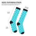 thumbnail image 2 of Compression Socks for Women and Men - Aqua And White Polka Dot Compression Socks Circulation for Workout, 2 of 8
