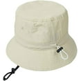thumbnail image 4 of CoCopeaunts Summer Bucket Hat for Women Drawstring Adjustable Chin Strap Unisex Casual Simple Plain Street Fisherman Hat for Men, 4 of 8