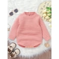 thumbnail image 5 of Aojekbee Baby Sweater Romper Casual Cable Knit Toddler Long Sleeve Jumpsuit for Newborn Girl Boy Cute Clothes, 5 of 10