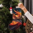 thumbnail image 5 of Lsque 18 Inches Dynamic Fire Bird Art Pattern Christmas Stockings Hanging Ornaments,Knitted Xmas Fireplace Hanging Stocking,Holiday Decoration, 5 of 7