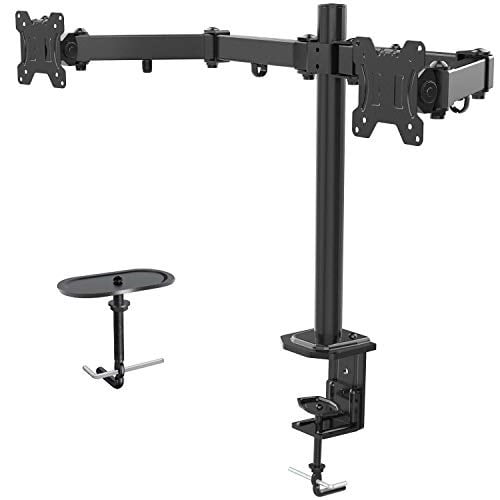 H Huanuoav Dual Monitor Stand Double Articulating Arm Monitor