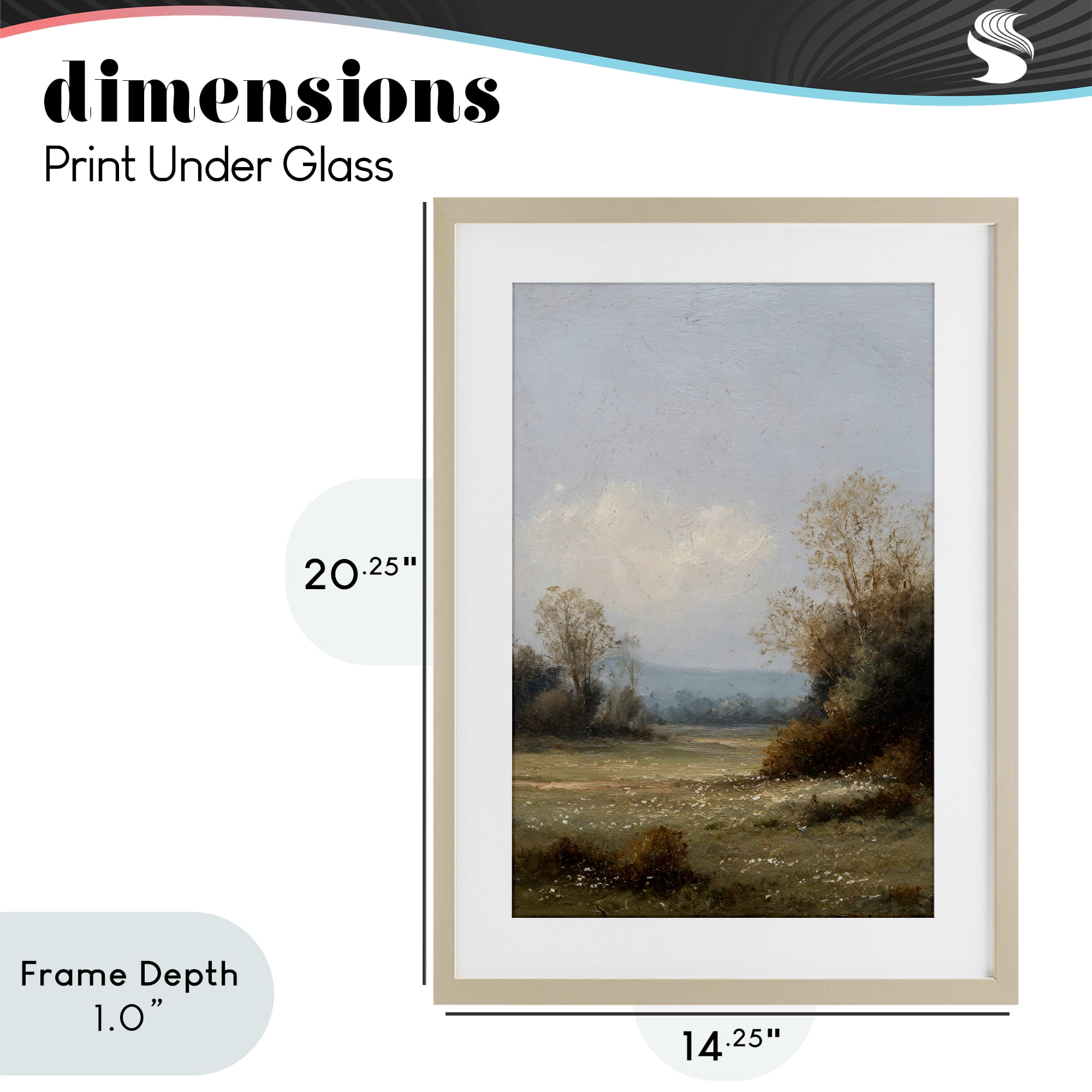 Stupell Industries Silent Little Meadow Birch Framed Print Under Glass, design by Petal Prints Design