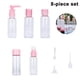 thumbnail image 1 of Juego de 8 botellas de viaje, contenedor de líquidos portátil a prueba de fugas, accesorios de viaje, bolsa de cosméticos, botellas de viaje, adecuado para avión, viajes, hotel31, 1 of 7
