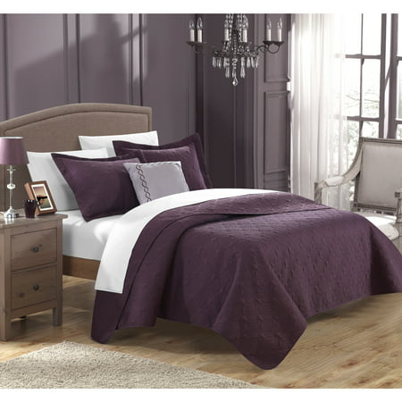 Copper Grove Nymphea Traditional Embroidery 8-piece Quilt Set with Embroidered Decorative Pillow Plum Queen 8 Piece Enhance your bedroom with the light and lovely look of this quilt set. Constructed of luxury-grade super soft brushed microfiber polyester fabric  this bedding is truly something to treasure. Contrasting luxury embroidery decor pillows add a pop of grey color and contrast to a classic design. Features: Microfiber (polyester) construction; polyester fill Set includes quilt  2 shams  dec. pillow  flat sheet  fitted sheet  2 pillowcases Jacquard fabric detailing Embroidered pattern Your choice of grey  plum  taupe  or white Carried in Queen and King Queen Dimensions: Quilt 92 inches wide x 96 inches long Shams: 21 inches wide x 26 inches long + 2-inch flange Decorative pillows: 18 inches wide x 18 inches long Flat sheet: 90 inches wide x 102 inches long + 4-inch hem Fitted sheet: 60 inches wide x 80 inches long + 12-inch deep pocket Pillowcases: 20 inches wide x 30 inches long King Dimensions: Quilt: 106 inches wide x 92 inches long Shams: 21 inches wide x 36 inches long + 2-inch flange Decorative pillows: 18 inches wide x 18 inches long Flat sheet: 108 inches wide x 102 inches long + 4-inch hem Fitted sheet: 78 inches wide x 80 inches long + 12-inch deep pocket Pillowcases: 20 inches wide x 40 inches long