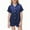 Navy, variant on WOYY Toddler Girls Pajama Set Silk Satin Button Down Short Sleeve Top Shorts Pjs, Sizes 3-4T