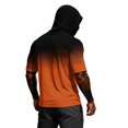 thumbnail image 4 of Men's Gradient Quick Dry T-Shirt Hooded Short Sleeve Sun Protection Top Performance Lightweight Fishing Athletic Workout Shirt, 4 of 5