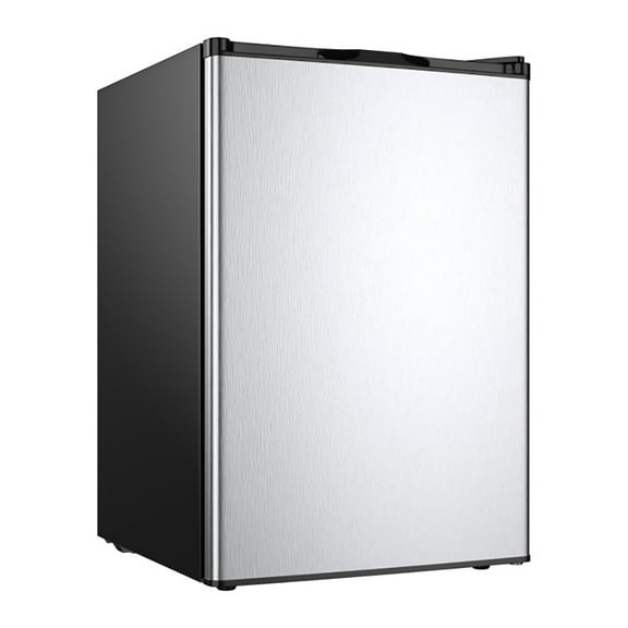 Canddidliike 3 Cubic Feet Compact Upright Freezer with Stainless Steel Door, Fridge with Freezer, Fridge, Adjustable Thermostat