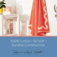 thumbnail image 6 of Mainstays by Becky G. & Alejandra 100% Cotton Performance Bath Towel, Orange Scallop, 6 of 7