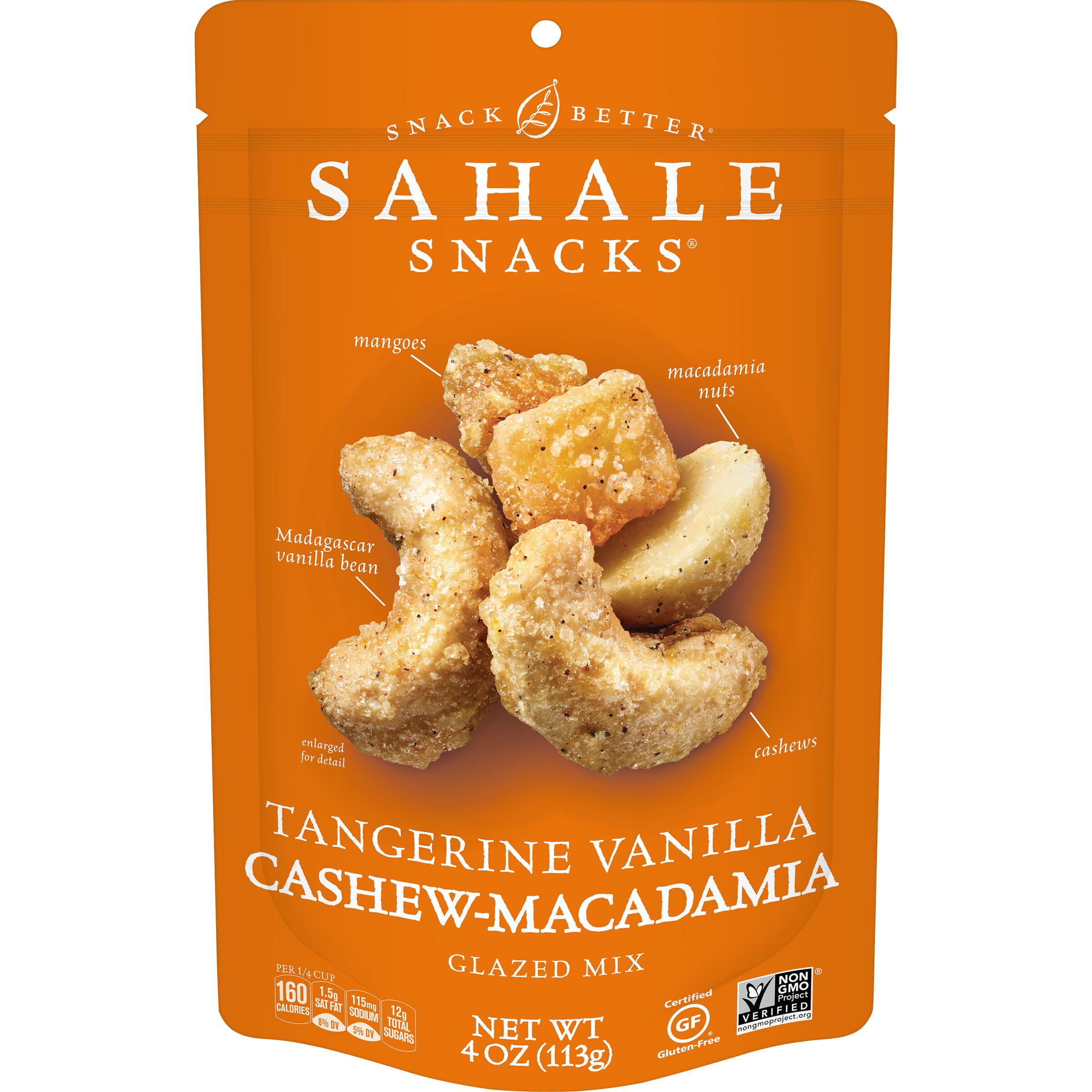 Sahale Snacks Tangerine Vanilla CashewMacadamia Glazed Mix, Gluten