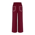 thumbnail image 5 of Womens Barrel Wide Leg Pants Plus Size Drawstring Waist Sweatpants 2025 Fall Winter Casual Trousers With Pockets, 5 of 7