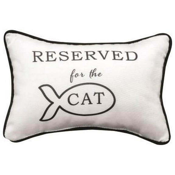 12.5 x 8 in. Reserved for the Cat Word Pillow