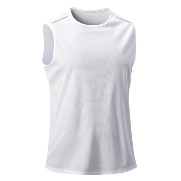 Enridrech Men’s Sleeveless Tank Top Lightweight Comfortable Basic Tops Crew Neck Casual Summer Solid Color Shirt