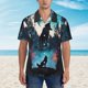 thumbnail image 2 of Fotbe Artistic Moon Valley Wolf Camisa Hawaiana para Hombre Unisex – Camisa Casual de Verano con Botones de Manga Corta de Algodón y Lino,Medium, 2 of 7