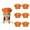Orange-6pack, variant on Toptie 6 Pack Chef Hat for Kid & Adult, Cotton Elastic Adjustable Kitchen Cooking Baking Hat