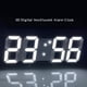 thumbnail image 1 of Reloj de pared LED 3D blanco, moderno despertador digital con pantalla de 24 o 12 horas, 1 of 5